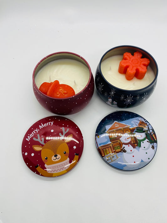 CHRITSMAS TINS CANDLE 4.4 OZ